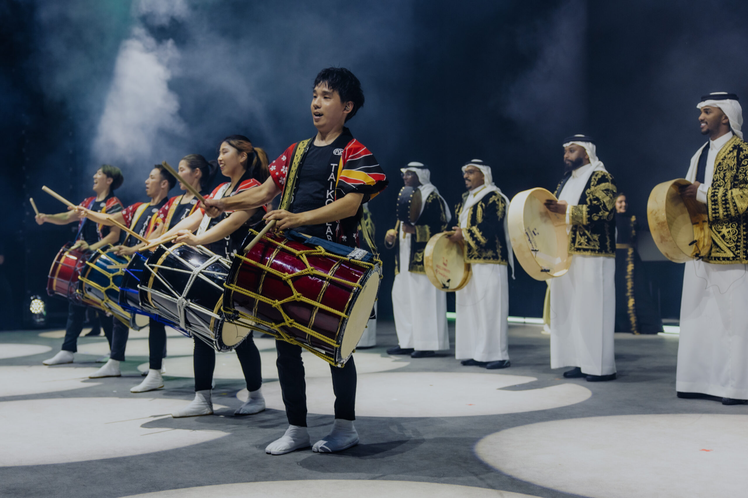 2030年リヤド万博に向けての期待と、開催の引継ぎを目的としたプレスタートショーに参加するトップアーティストとして、ご紹介いただきました。